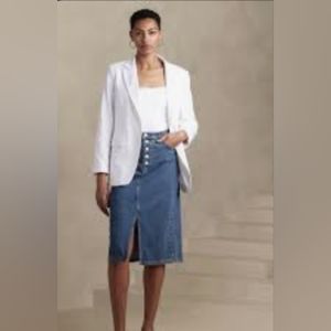 Banana Republic Denim Midi Skirt, Size 8